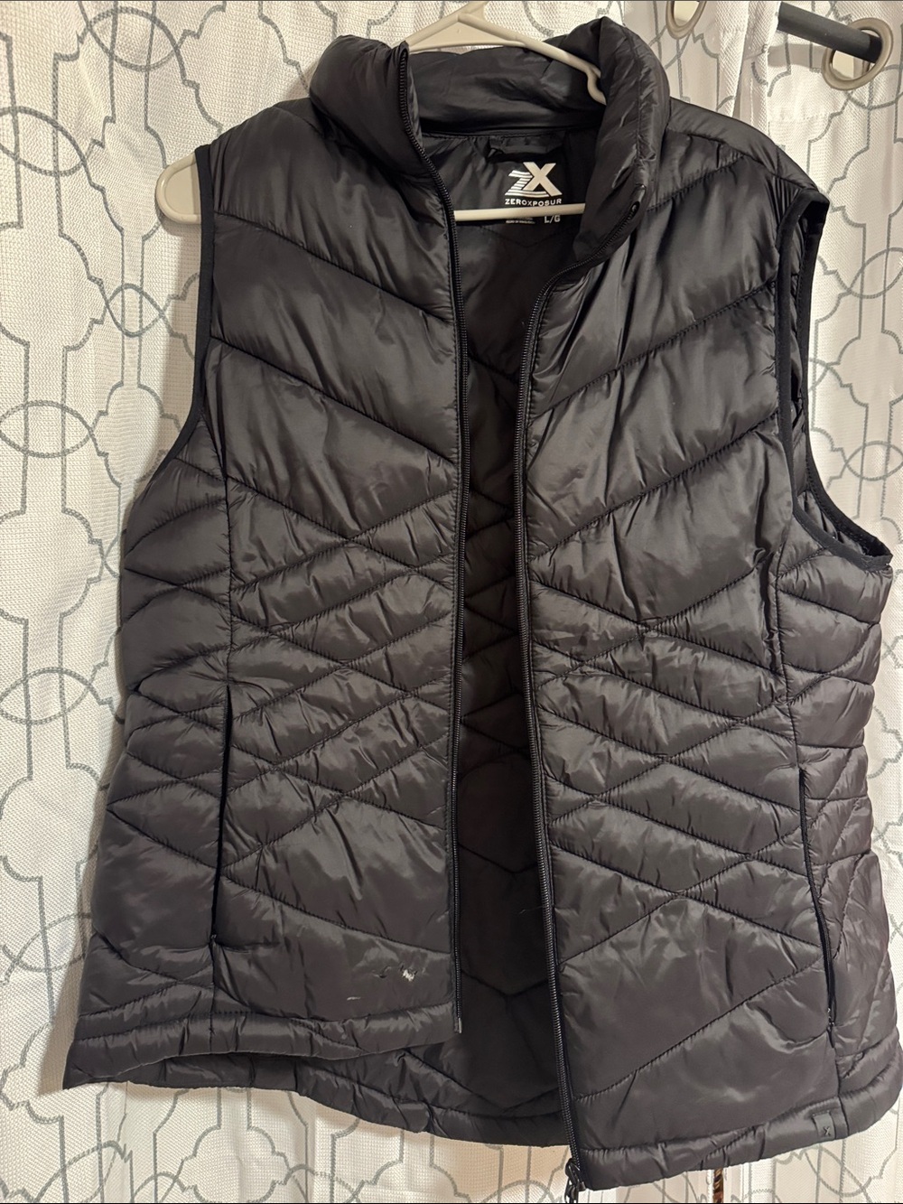 ZeroXposur Women's Black Quilted Puffer Vest - Stand Collar, Zip Front